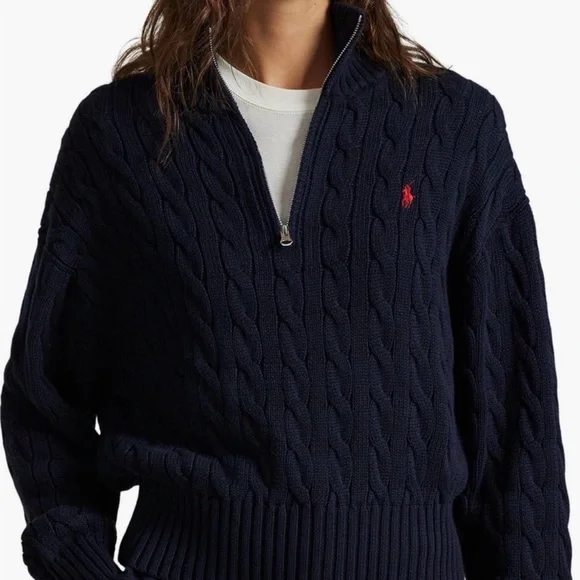 Ralph Lauren half zip knit sweater - Picture 2 of 6